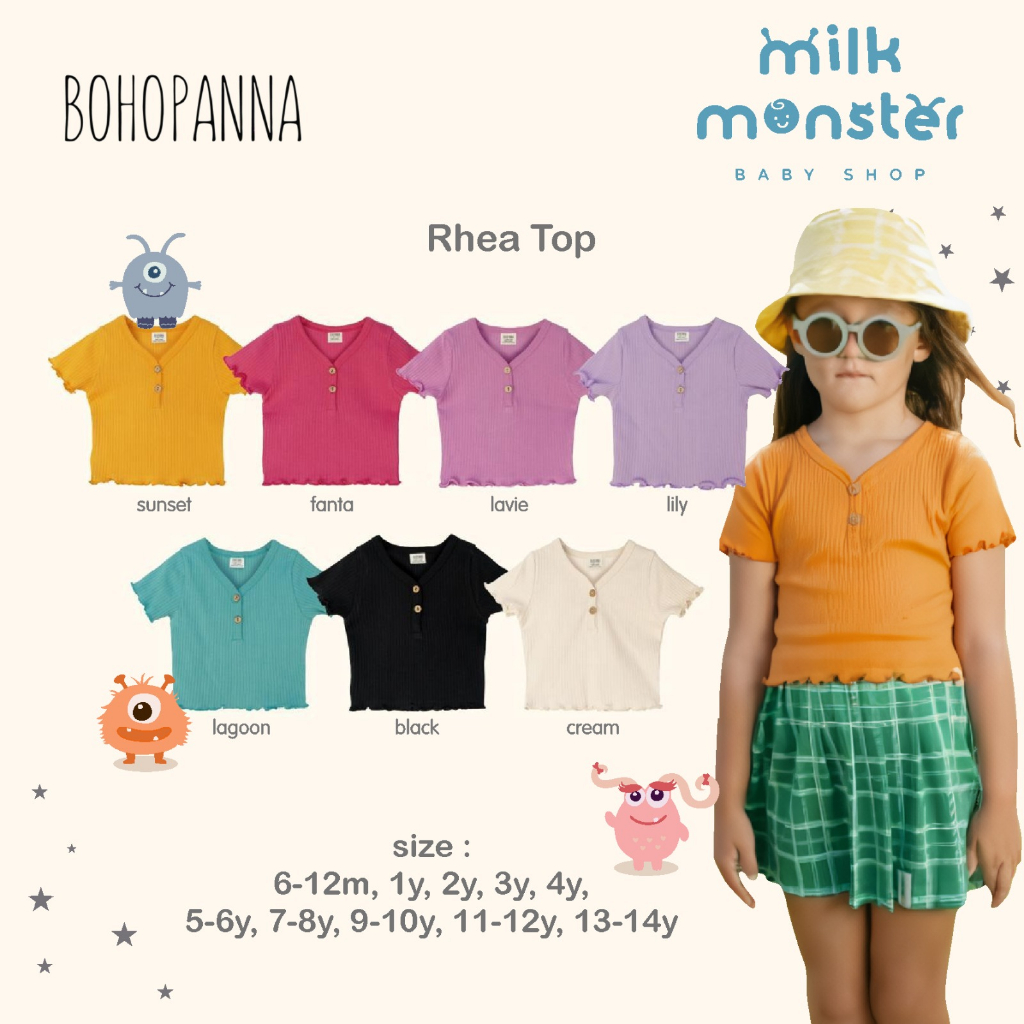 Bohopanna Rhea Top / Atasan Anak Perempuan