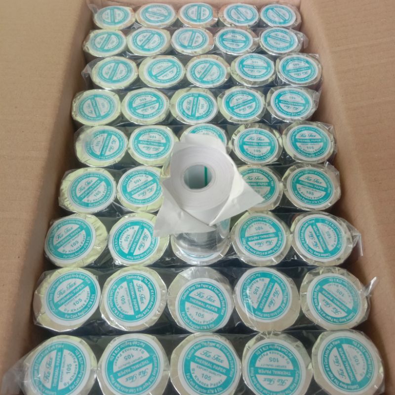 

Paket 100 roll (10 pak) thermal uk 57X30mm