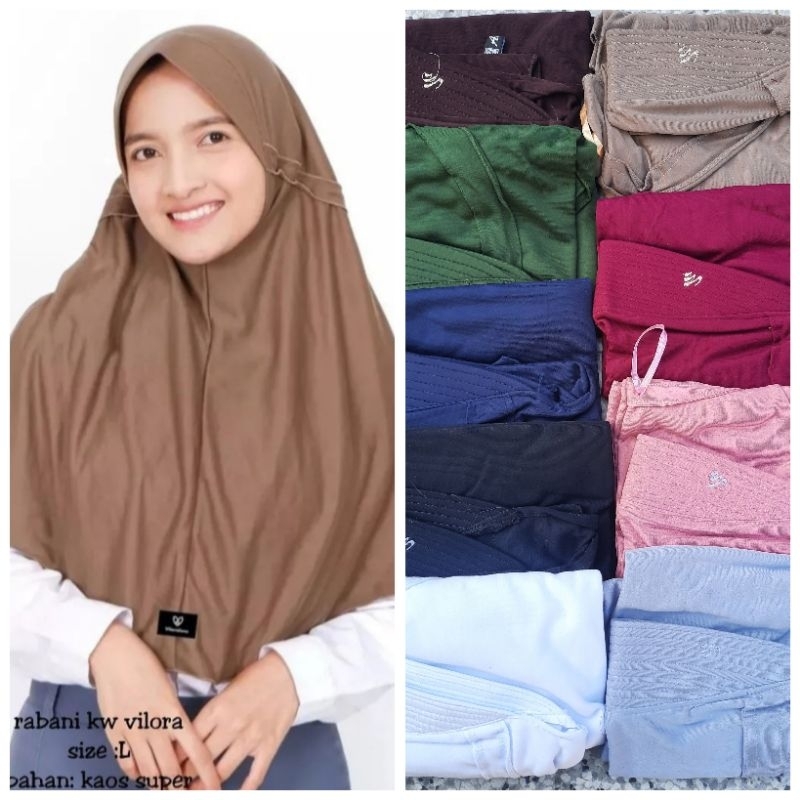 hijab rabbani KW ukuran L untuk SMA /SMP premium/rabani KW