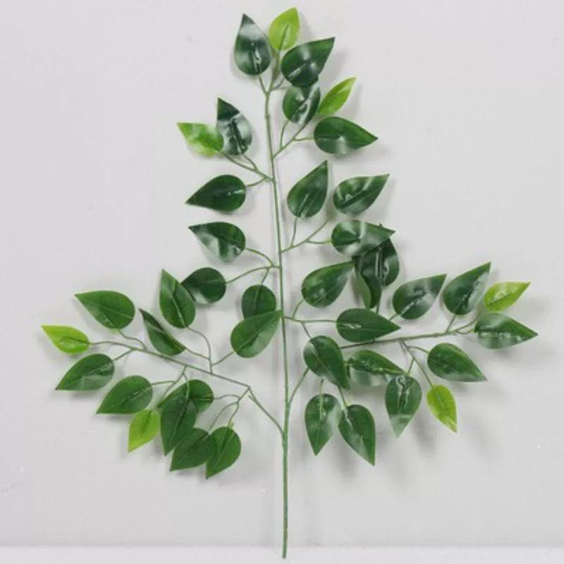 Daun beringin artifisial (PERTANGKAI)plastik tangkai hijau Coklat