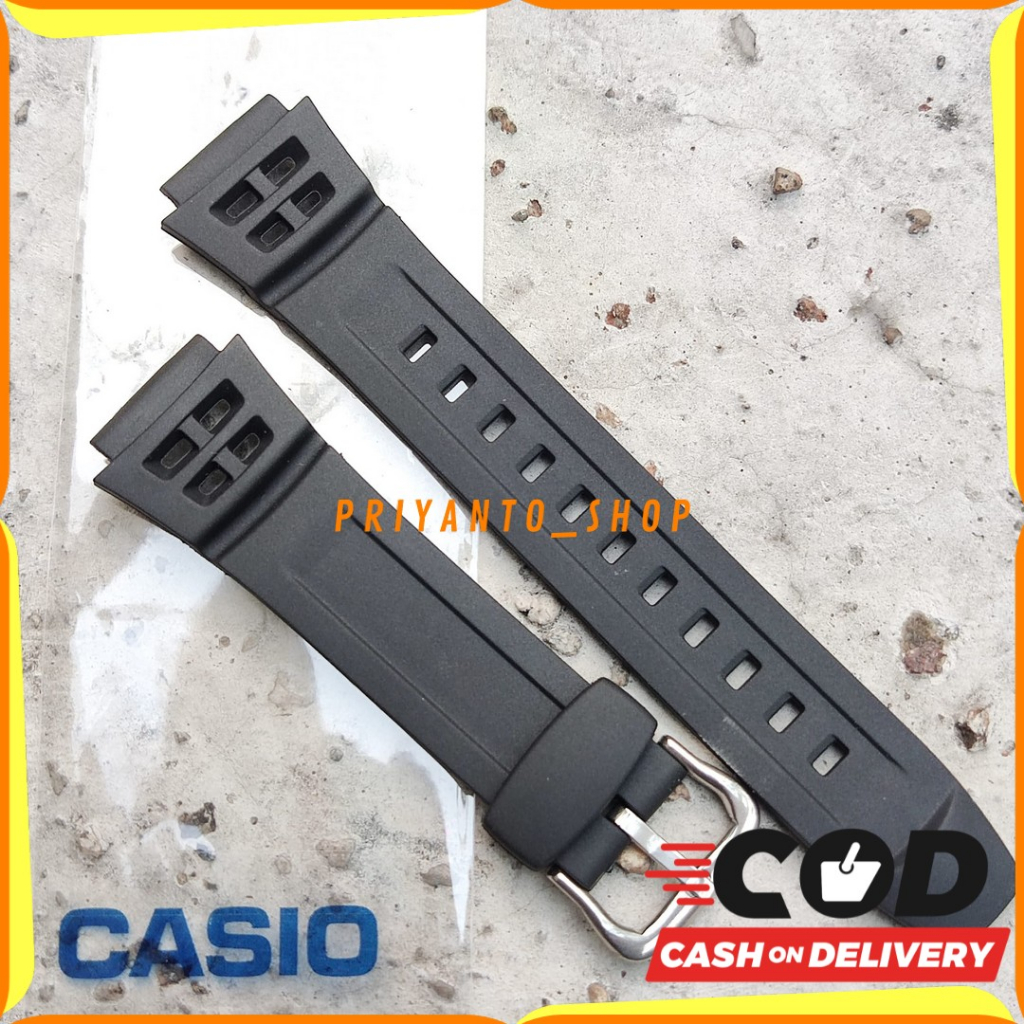 STRAP TALI JAM TANGAN AQ-S800W AQ S800 STRAP HITAM PREMIUM