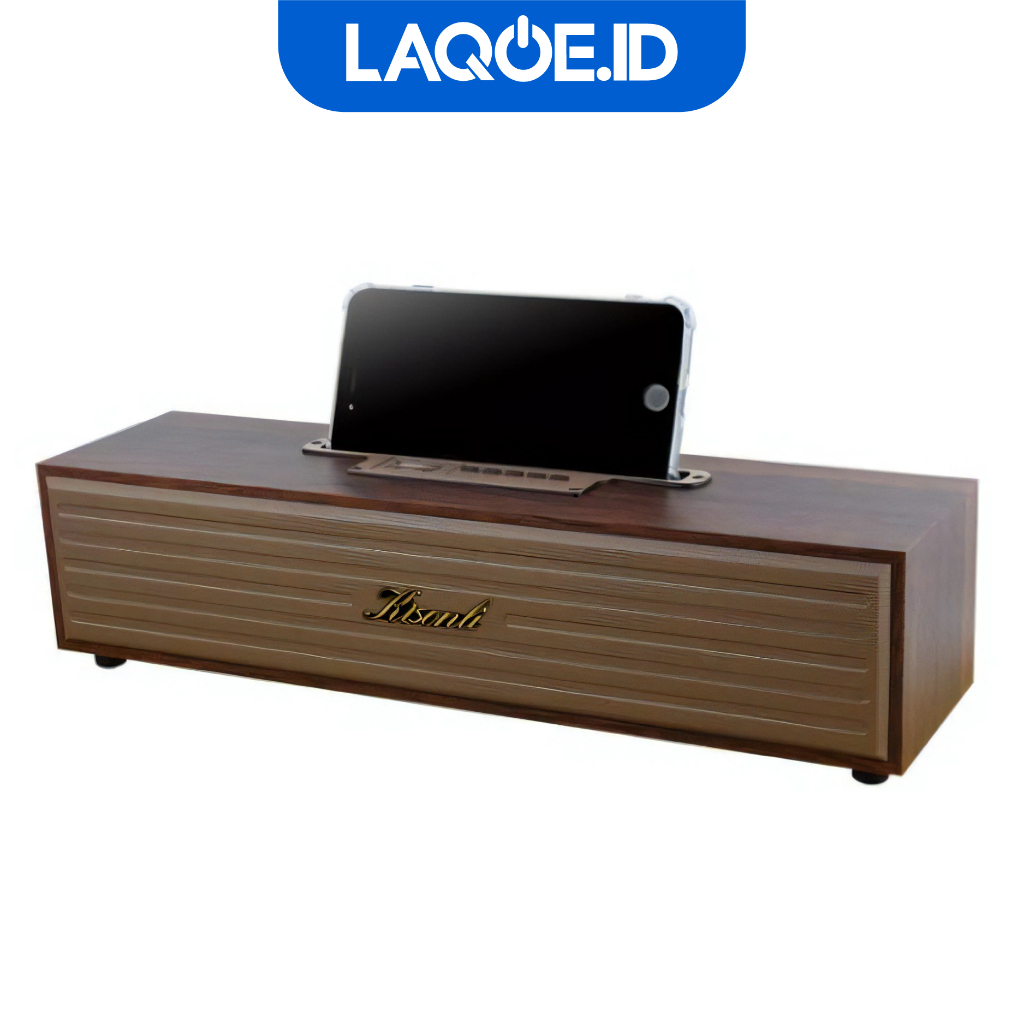 Speaker Bluetooth Kisonli G11A Kayu Dengan Phone Holder Asli Klasik Retro