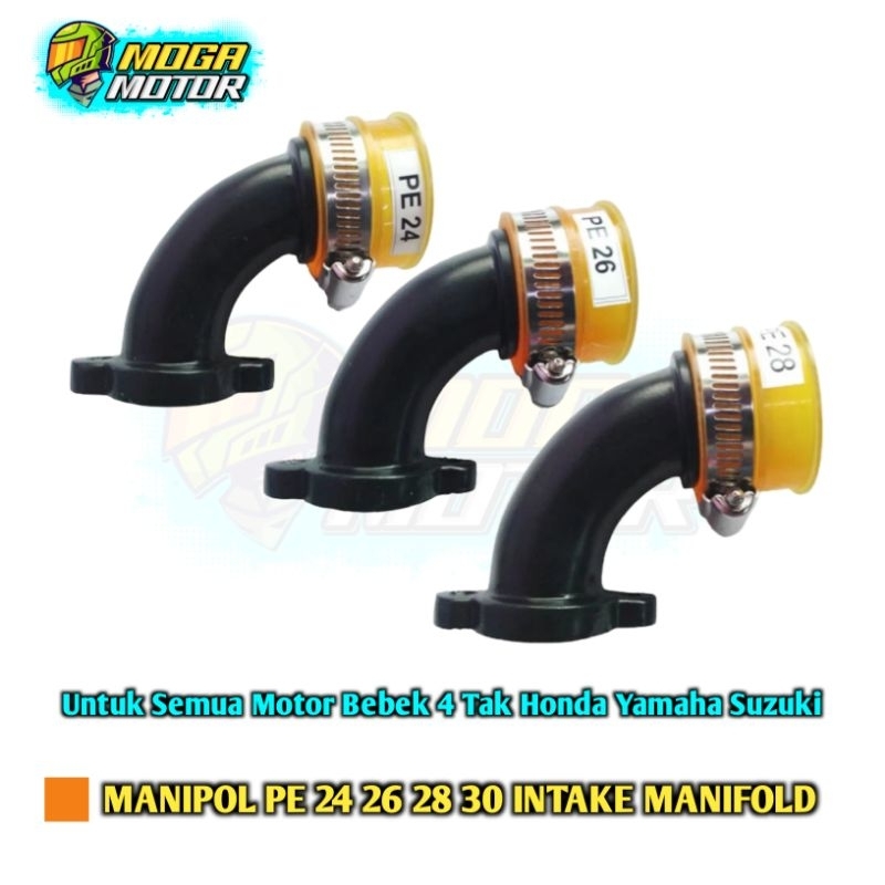 Manipol Bebek PE 24 PE 26 PE 28 PE 30 Intake Manipol Karburator Untuk Motor Bebek Honda Yamaha Suzuk