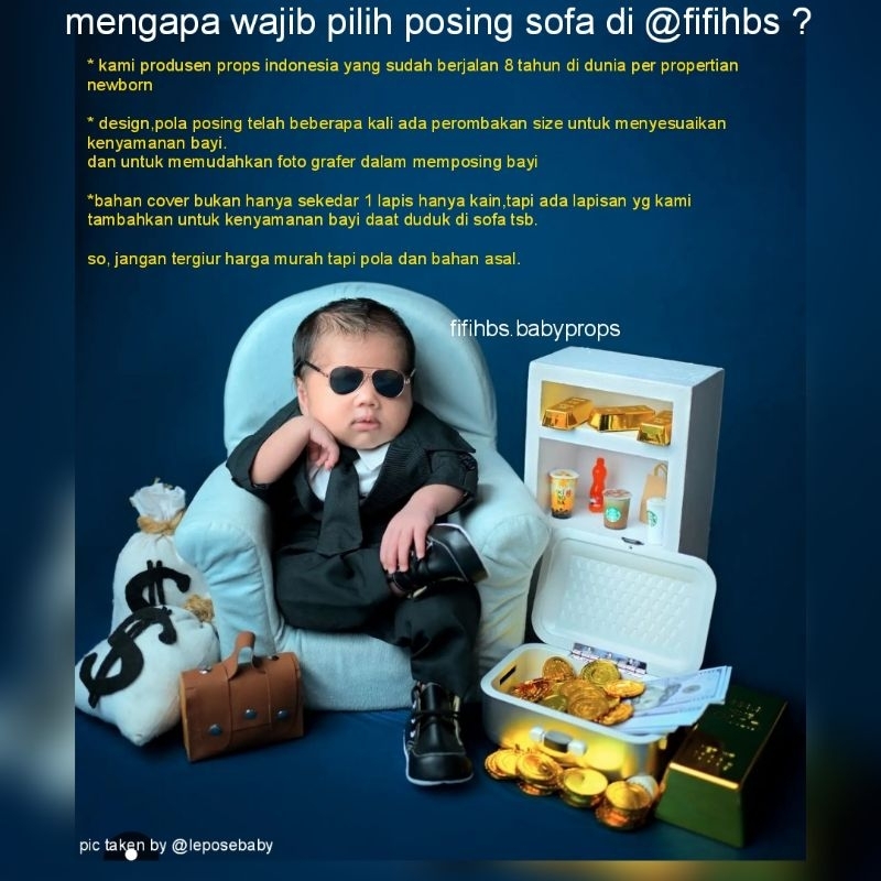 Premium Qty Sofa Newborn Perlengkapan Fotografi Bahan Full Foam Premium