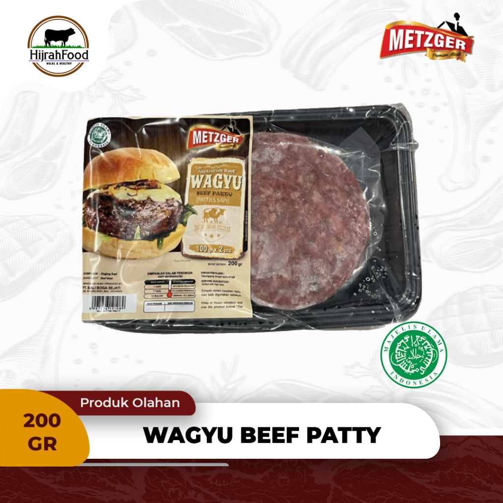 

Metzger Wagyu Beef Patty Australian Beef Patties Sapi Daging Burger 200gr