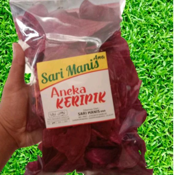 

Keripik ubi jalar ungu
