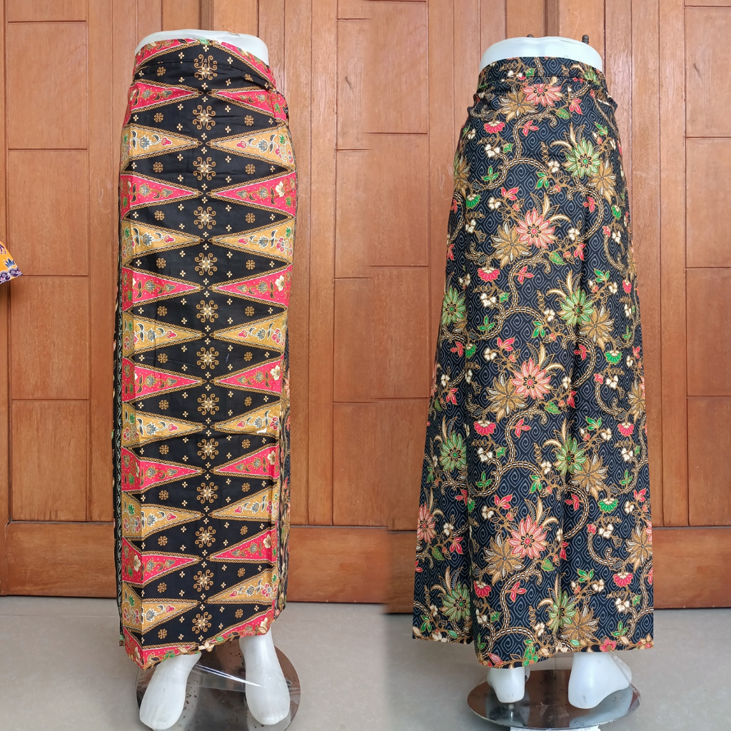 Rok Tumpal Betawi Motif Bungan dan Ondel-Ondel / Rok Span Batik Pucuk Rebung Betawi