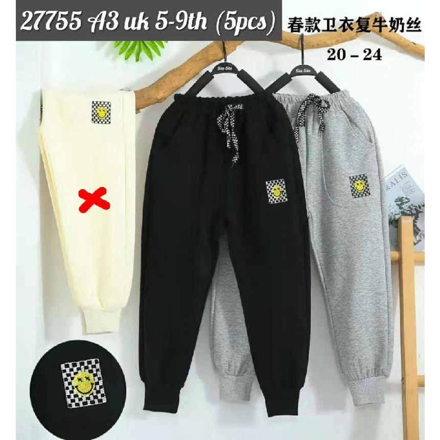 cln pria joger pria kotak smile | 27755 Uk. 5-9 Thn