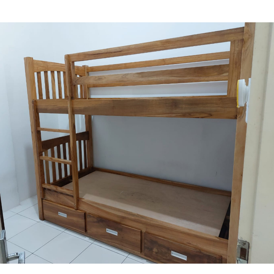 Tempat Tidur Tingkat Kayu Jati