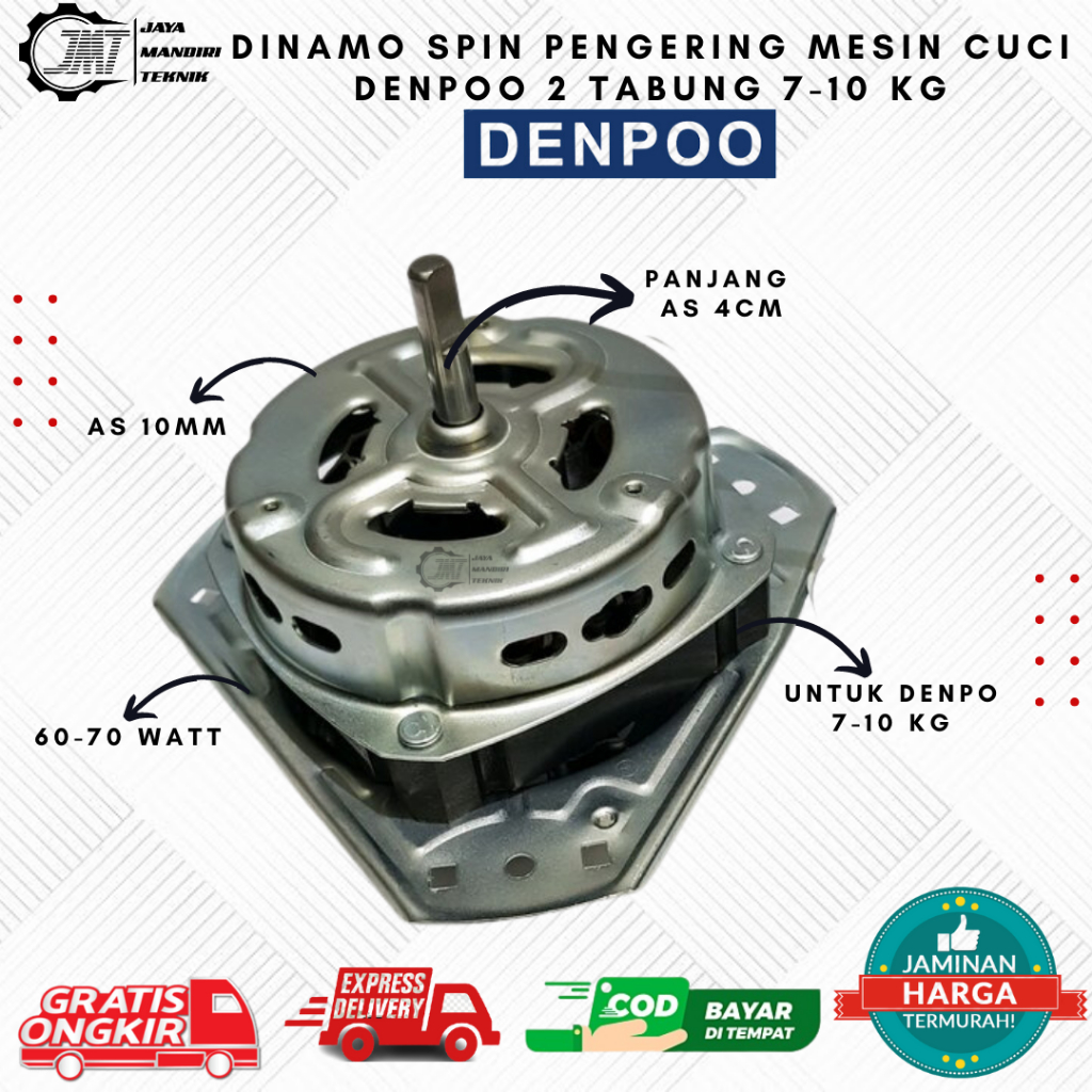 Dinamo Spin Pengering Mesin Cuci Denpoo 2 Tabung 7-10 Kg | Dinamo Mesin Cuci