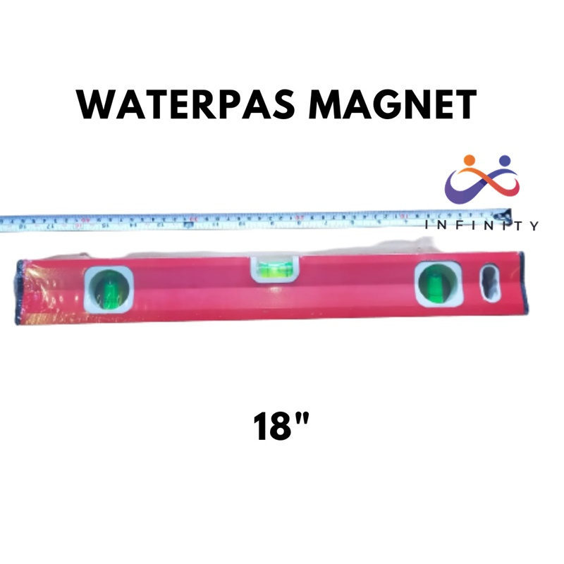 

WATERPAS WATERPASS ALUMINIUM MAGNET 18"inch ALAT PENGUKUR BIDANG