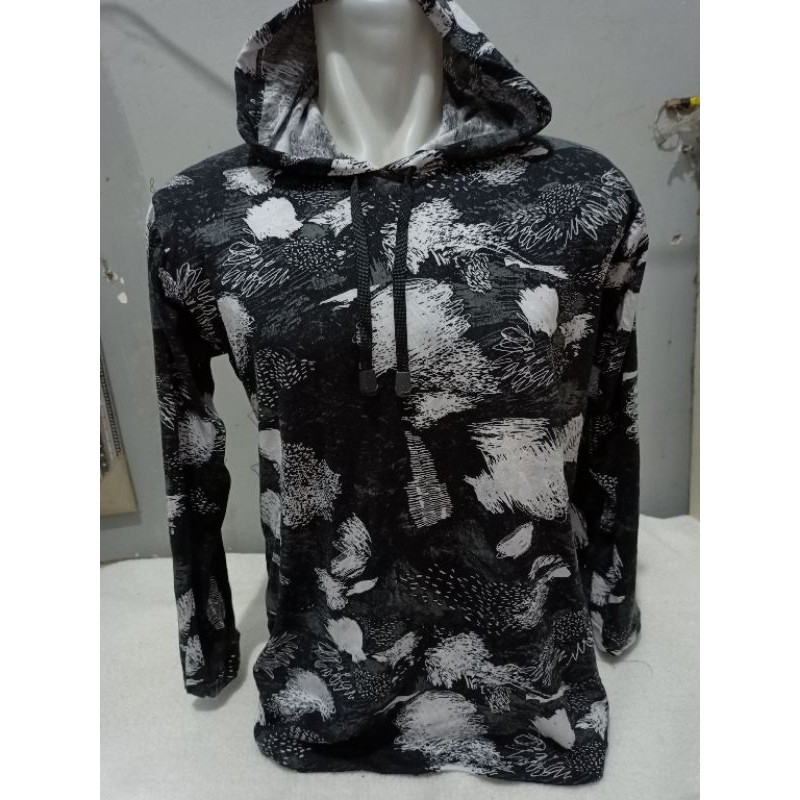 kaos hoodie motif / kaos lengan panjang/ kaos hoodie lengan panjang/ kaos jumbo/ kaos kupluk