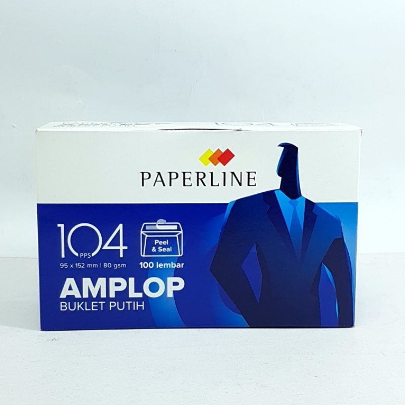 

Amplop Putih Paperline 104 PPS 95 X 152mm 80gsm (100lbr)