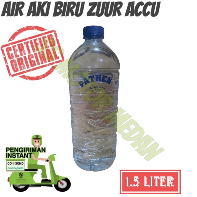 AIR AKI BATTERY ZUUR ACCU  MERAH / BIRU PATHEN
