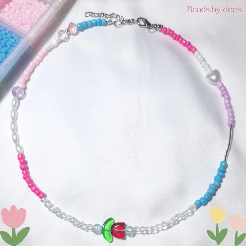 Kalung manik-manik | beads necklace | Kalung manik korea | LUNA necklace by dee's
