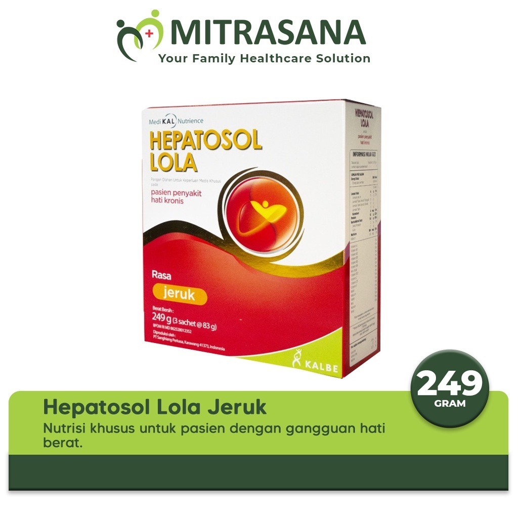 

Hepatosol Lola 249 Gram - Nutrisi Kesehatan Hati Spesifik