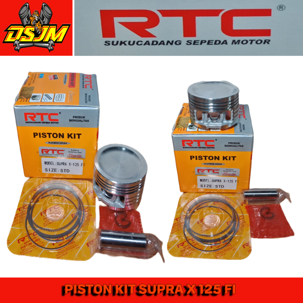 PISTON KIT SUPRA X 125 Fi SEHER KOMPLIT SUPRA X 125 Fi HIGH QUALITY RTC