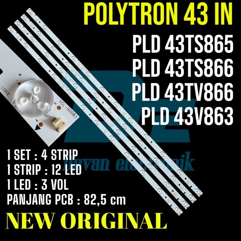 BACKLIGHT POLYTRON 43 IN PLD 43V863 43TV866 43TS866 43TS865 PLD43V863 PLD43TV866 PLD43TS866 PLD43TS8