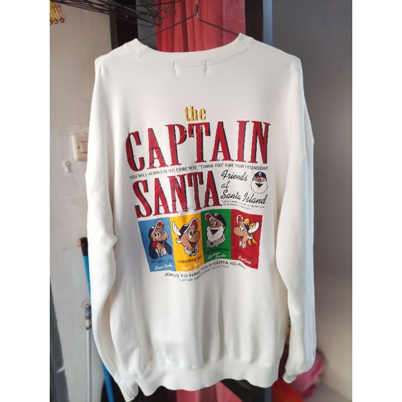 Crewneck vtg Captain Santa