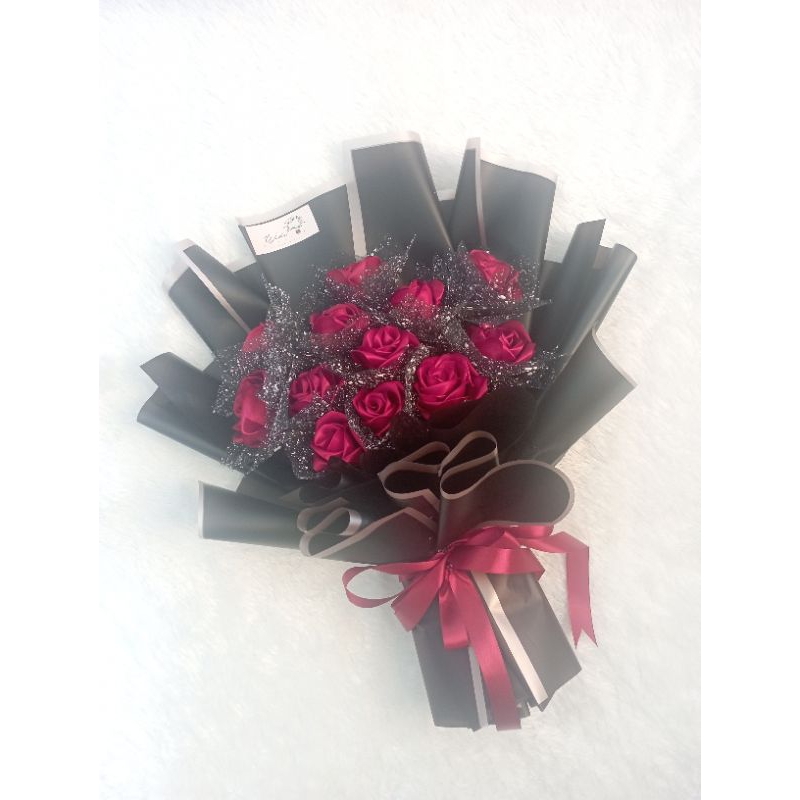 Buket Bunga Satin Besar (request)