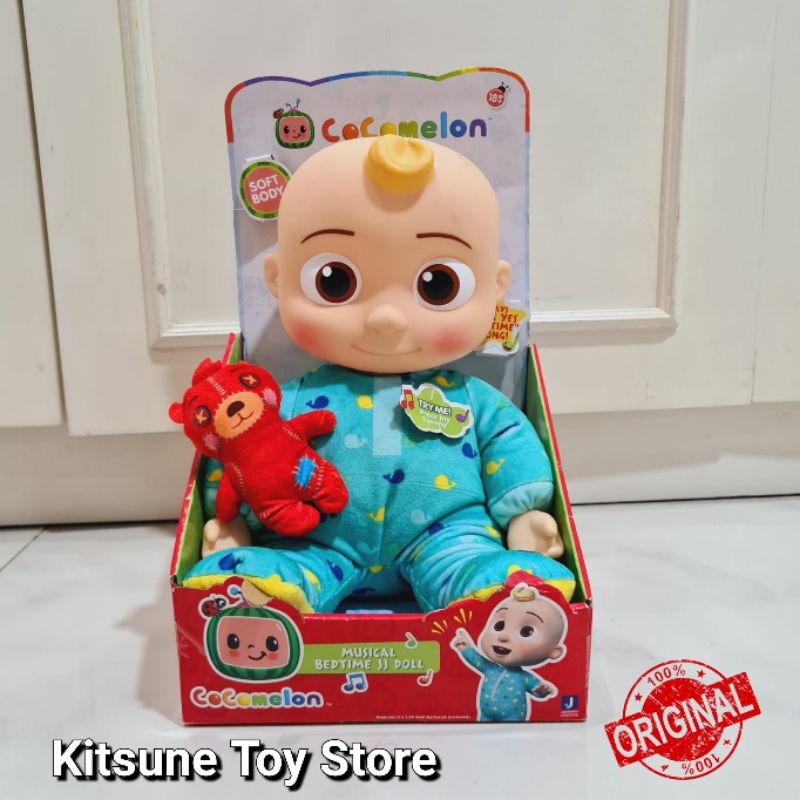 Cocomelon Musical Bedtime JJ Doll - Mainan Boneka Lembut Edukasi Musik Coco Melon