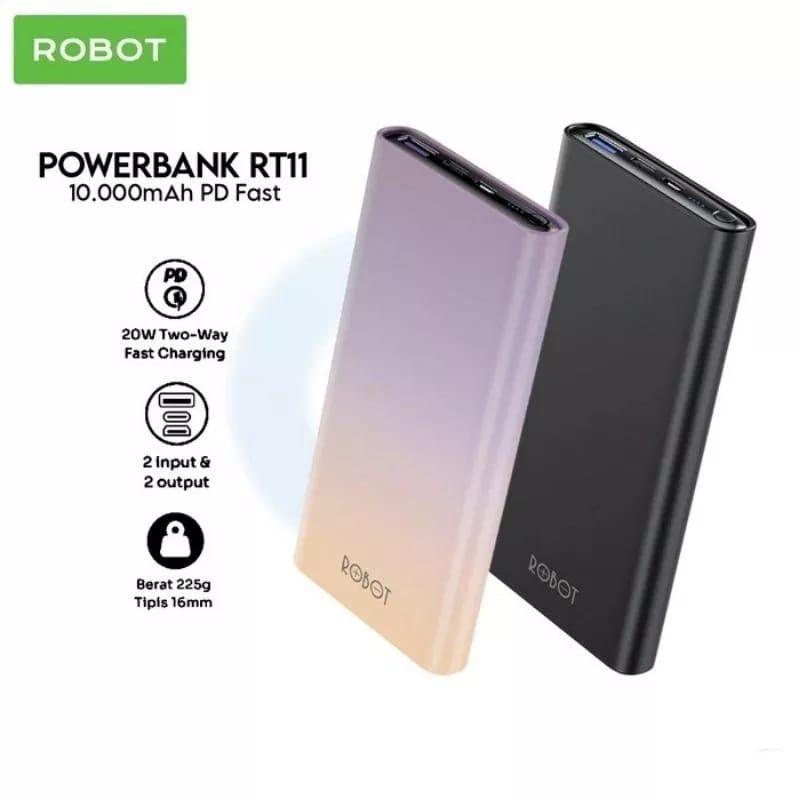 BATAM SHOPPING MALL (CTIR/CAIR) RT11 ROBOT POWERBANK 20W FAST CHARGING / POWER BANK ROBOT RT11 PD US
