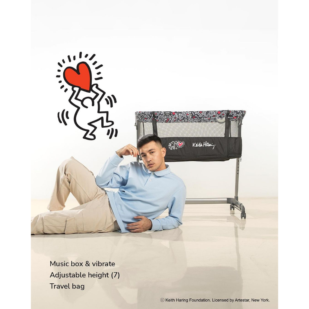 Box Cocolatte Side Bed Keith Haring Bravada Baby Crib / Tempat Tidur Anak Bayi