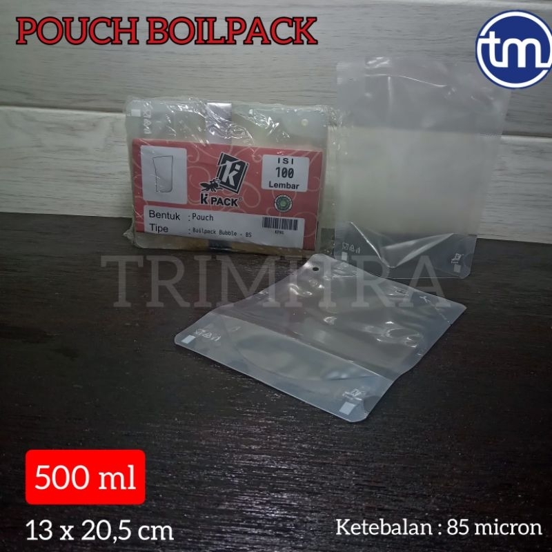 POUCH BOIL 500ML STANDING POUCH BOILPACK BOIL PACK KEMASAN TAHAN PANAS REBUS FROZEN FOOD KPACK