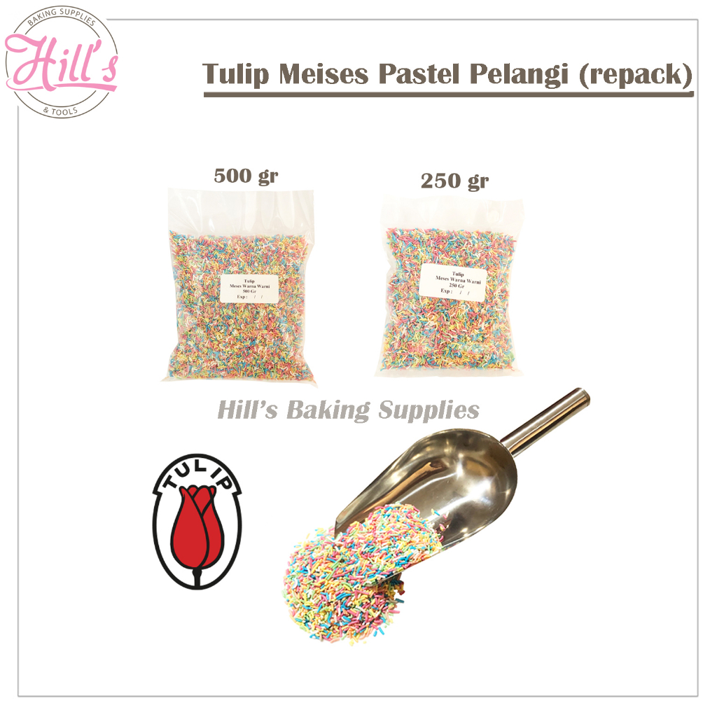 

TULIP MEISES PELANGI 250 gr & 500 gr / COKLAT BUTIR MESES WARNA WARNI / COKELAT CHOCO RICE RAINBOW 250gr 500gr