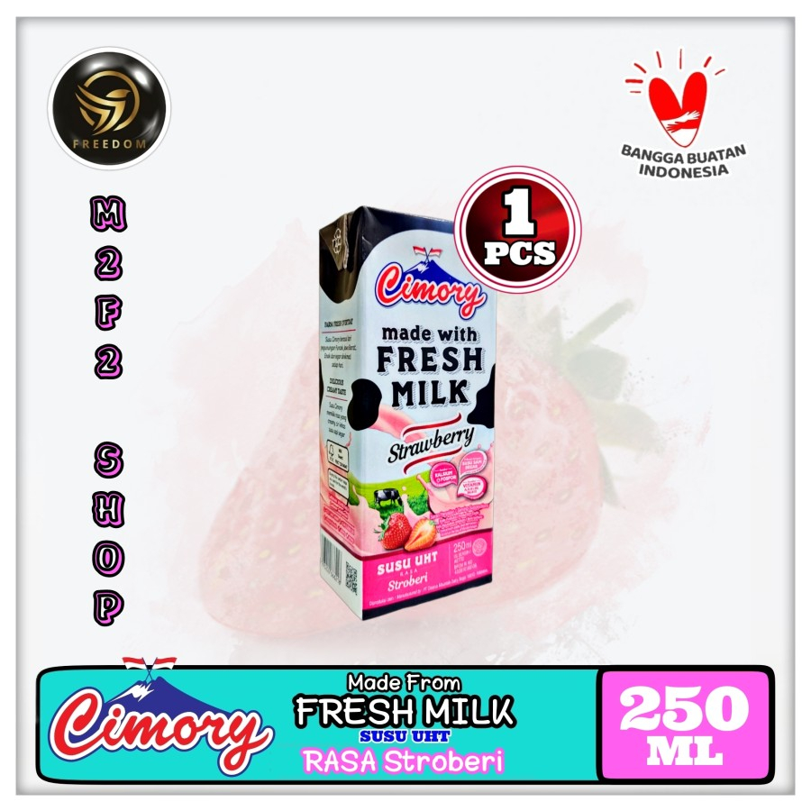 

Susu Cimory Fresh Milk Kotak UHT Strawberry | Stroberi - 250 ml (Kemasan Satuan)