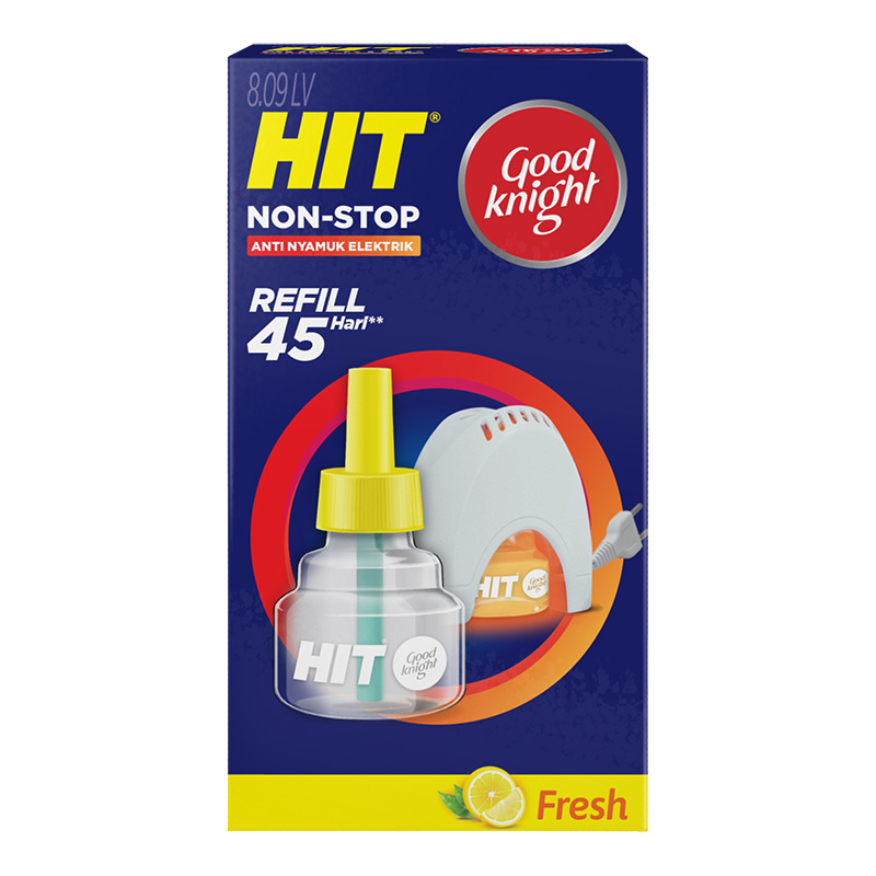 HIT Non Stop Obat Nyamuk Cair Elektrik Fresh Refill 35 ml
