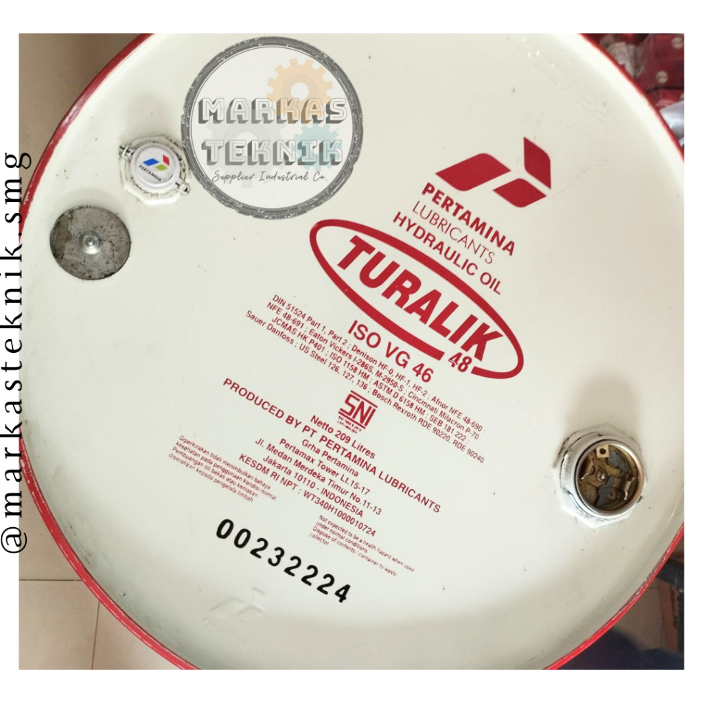 ECERAN (1 LITER) OLI PERTAMINA TURALIK 48 ISO VG 46 / OLI HIDROLIK