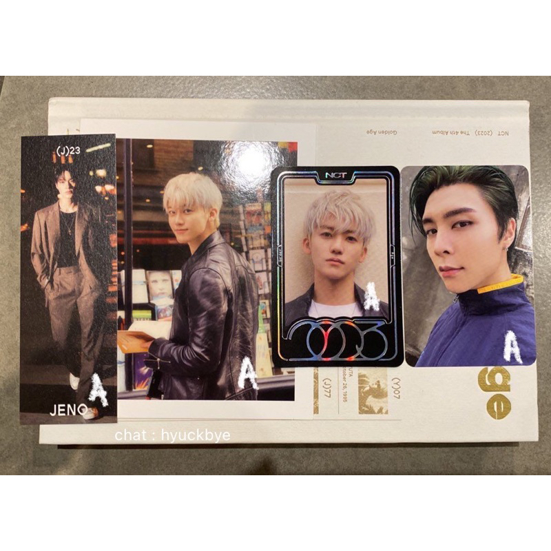 (baca desk) pc album golden age johnny jaemin jeno yb postcard bookmark nct 2023