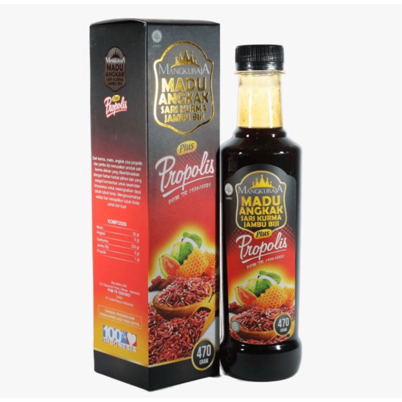 

Sari Kurma Madu Angkak Jambu Biji Plus Propolis MANGKURAJA 470 gr