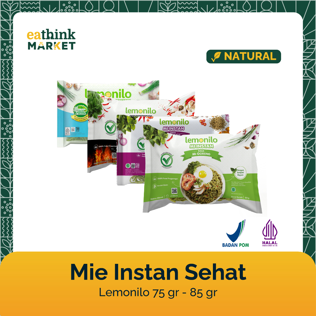 

Mie Instan Sehat Alami Egg Free Halal - Lemonilo 65 g