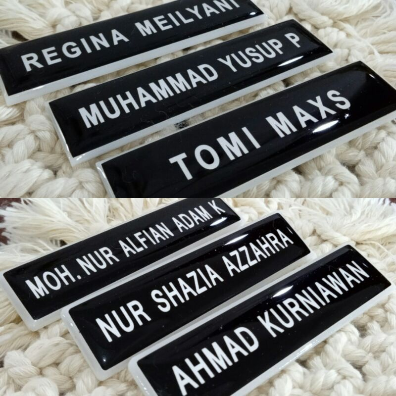 

NAME TAG NAMA DADA AKRILIK RESIN CUSTOM | MAGNET/PENITI
