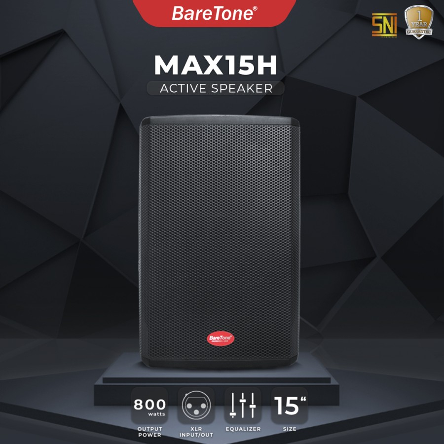 Speaker Aktif Baretone 15 inch Max15H 1600 Watt Speaker Active 15 inch Baretone max 15H