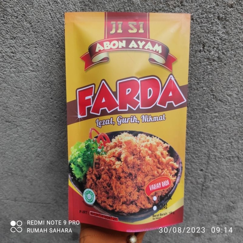 

Abon Ayam Asli Farda Enak Gurih Nikmat Super