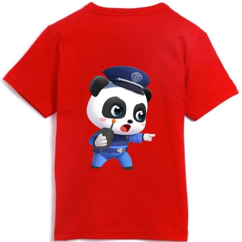 Baju Kaos Tshirt T Shirt Pria Laki Cowok Cewek Perempuan Unisex Anak Kids Kid Children Kartun Safety