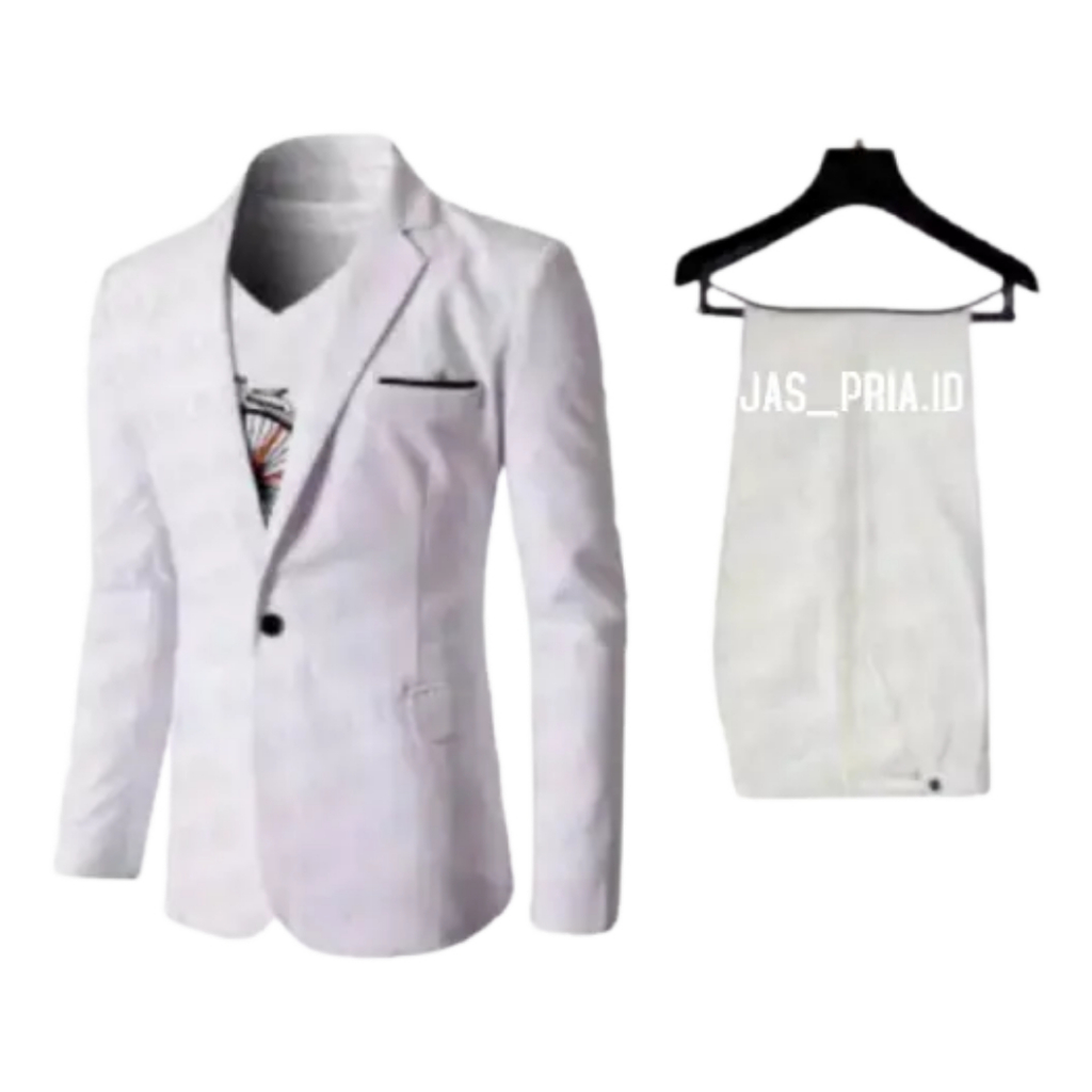 Winstyle - Setelan Jas Pria Putih