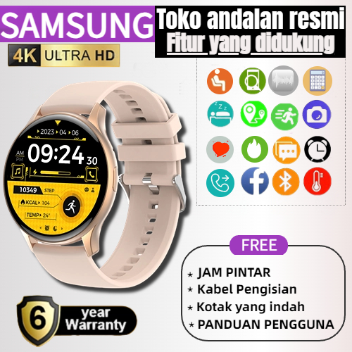 [COD] ORI Samsung Smartwatch Watch 8 Jam Pintar Olahraga Bluetooth Smart Watch Pintar Wanita Tahan A