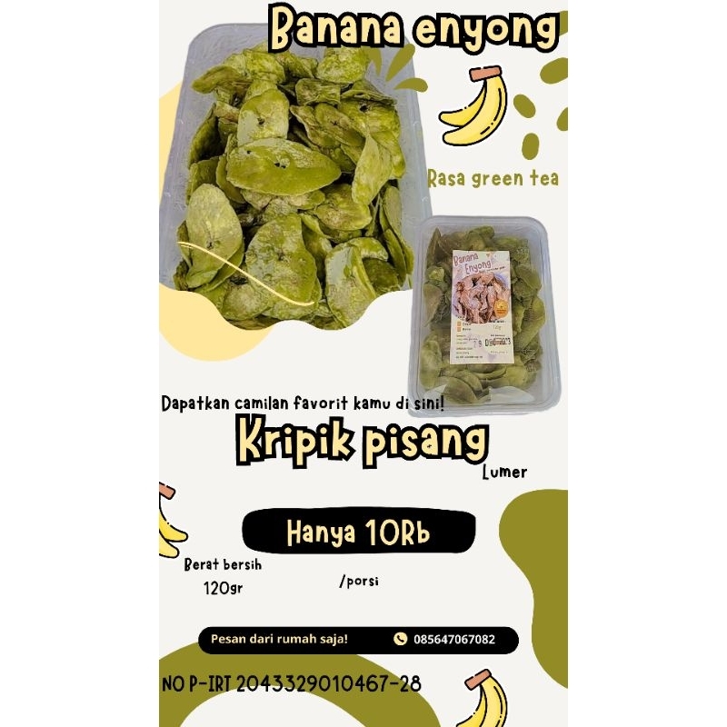 

kripik pisang lumer BANANA ENYONG RASA MATCHA / GREEN TEA