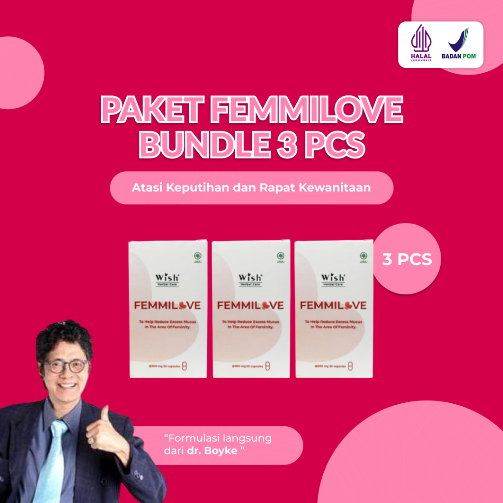 PAKET FEMMILOVE Obat Keputihan Dr Boyke 3 Pcs