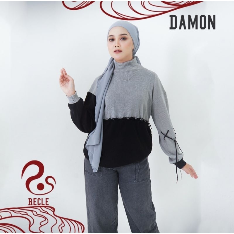Recle Sweater / Baju Rajut / Outer Rajut / Knit Wear Premium Damon