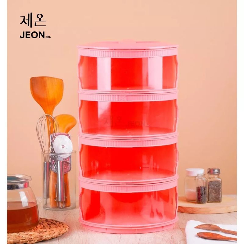 Tudung Saji Pink 4 susun