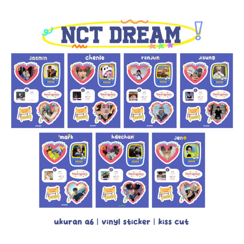 

NCT Dream sticker sheet journal planner bujo kpop scrapbook dekorasi