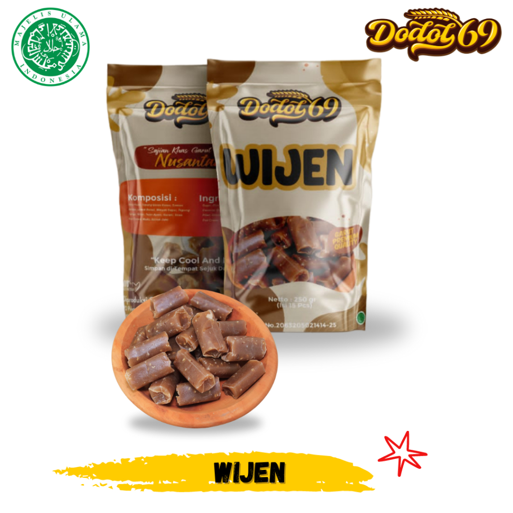 

Dodol Garut 69 Varian Wijen Premium Cemilan Kemasan Khas Oleh-Oleh Garut