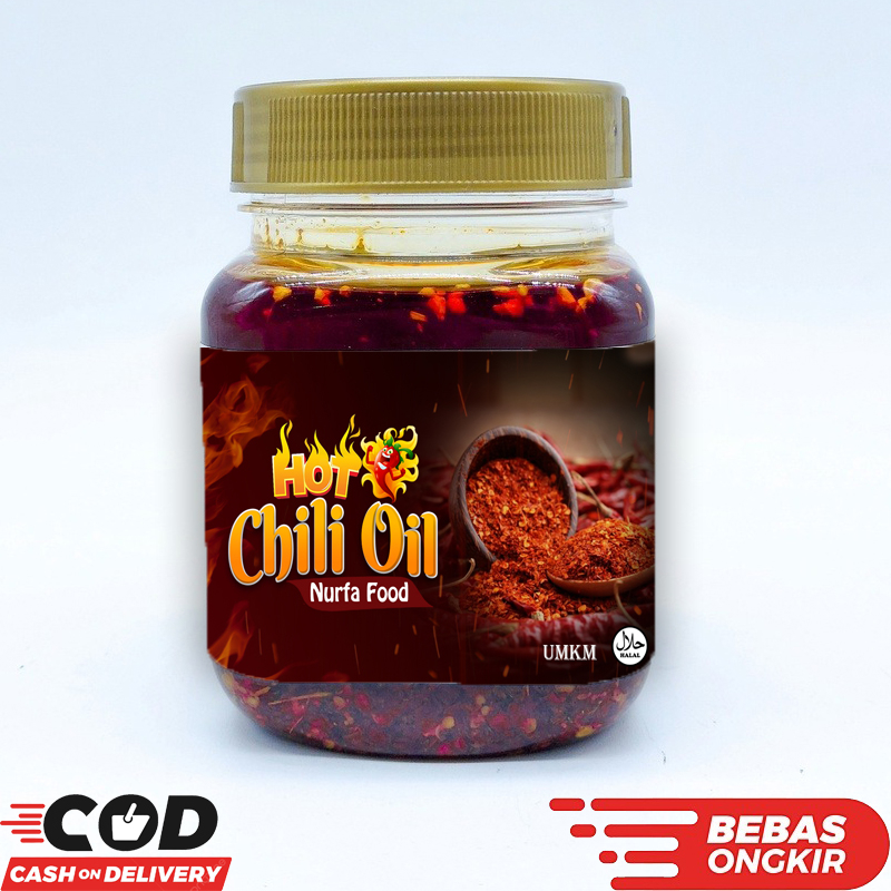 

CHILLI OIL MINYAK CABAI 200ML - Tahan 3 Bulan HALAL MUI CHILI OIL 500 Gram Minyak Cabe Murah Hemat baso aci ramen dimsum mie goreng lamien - Rhadifa Store