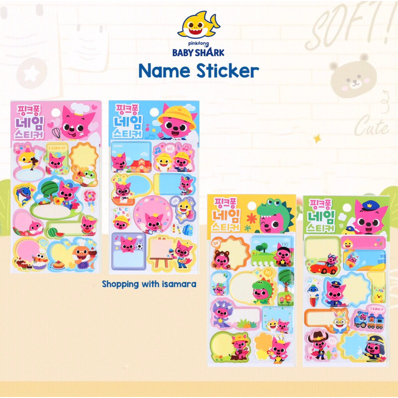 

Pinkfong Baby Shark Name Sticker