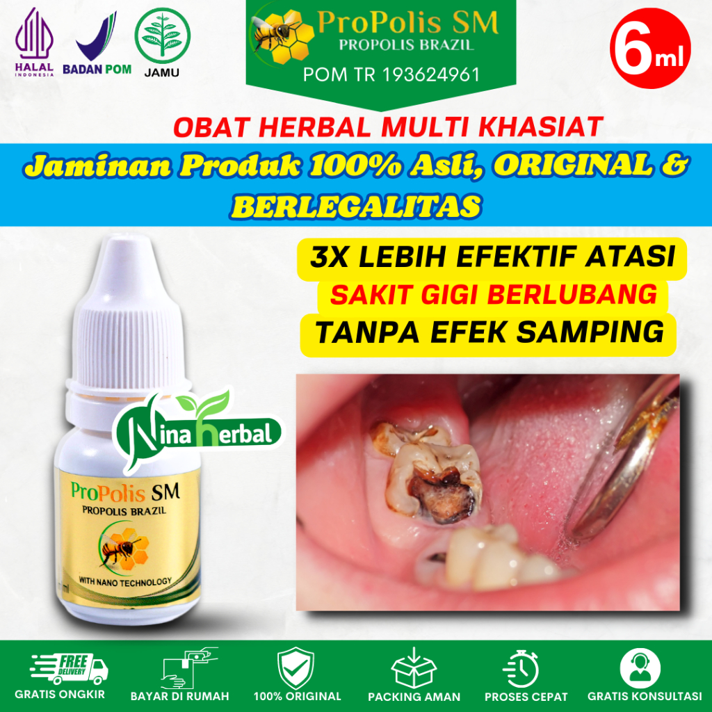 Obat Sakit Gigi Berlubang, Gigi Goyang, Gusi Bengkak Sakit Gigi Nyutnyutan